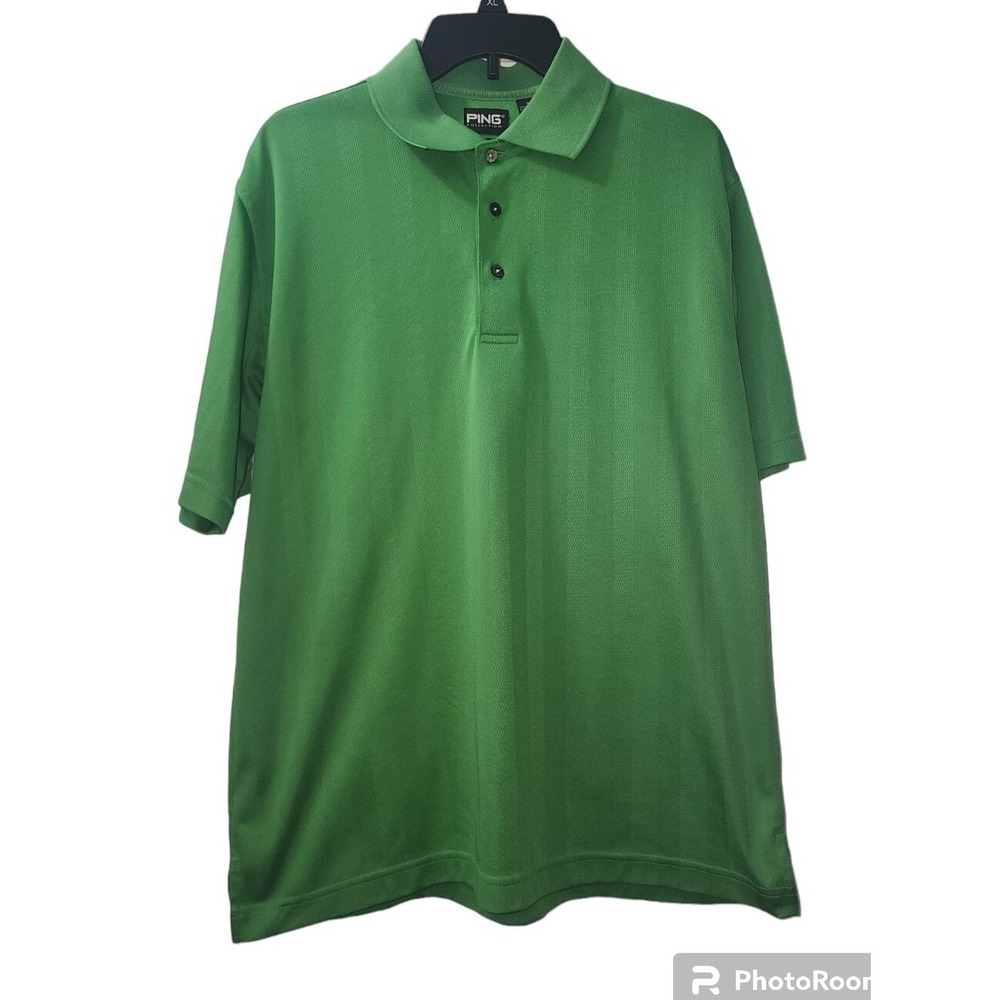 PING Collection‎ Golf Polo Shirt Dry Fiber Dynamics Green Athletic XL